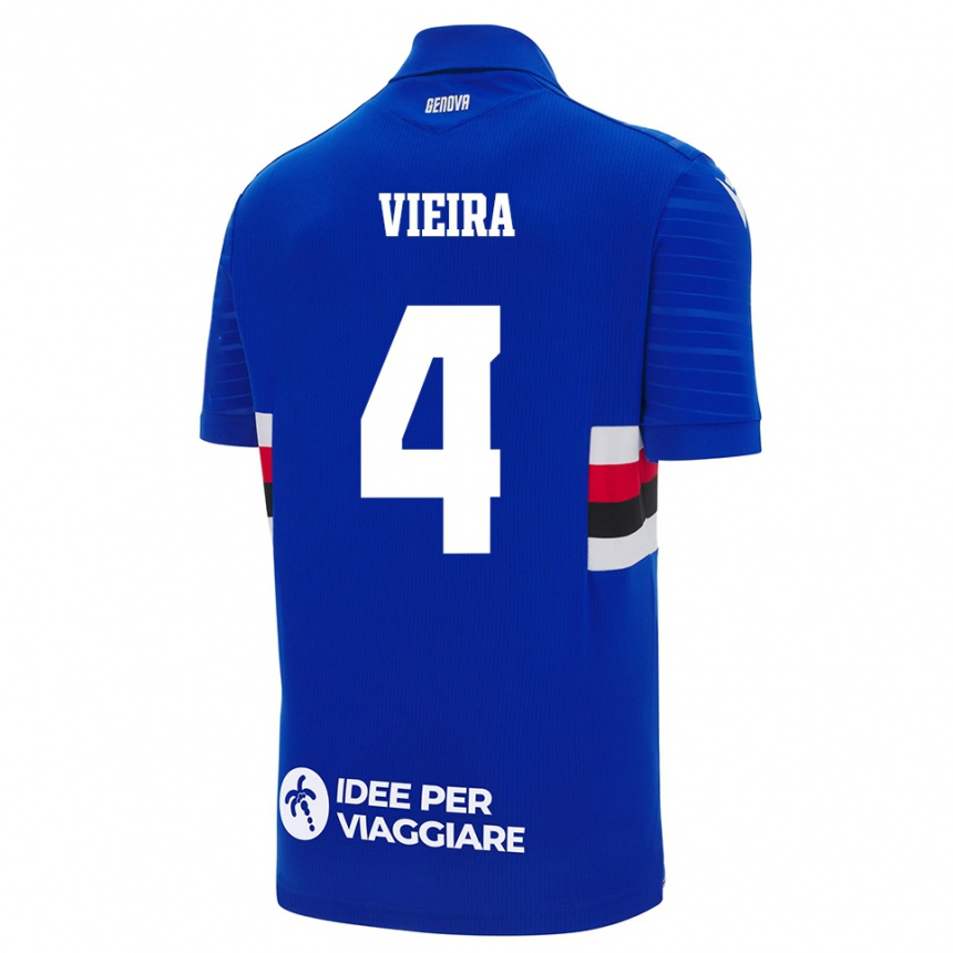 גברים כדורגל רונאלדו ויירה #4 כחול לבן ג'רזי ביתית 2025/26