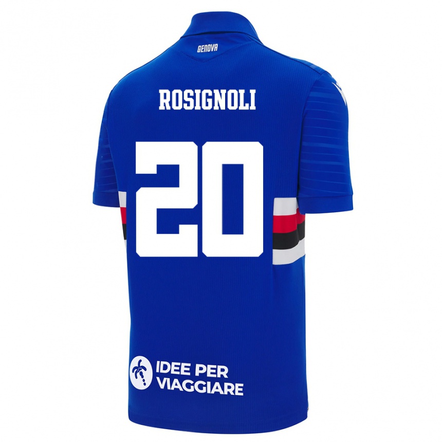 גברים כדורגל Syria Rosignoli #20 כחול לבן ג'רזי ביתית 2025/26