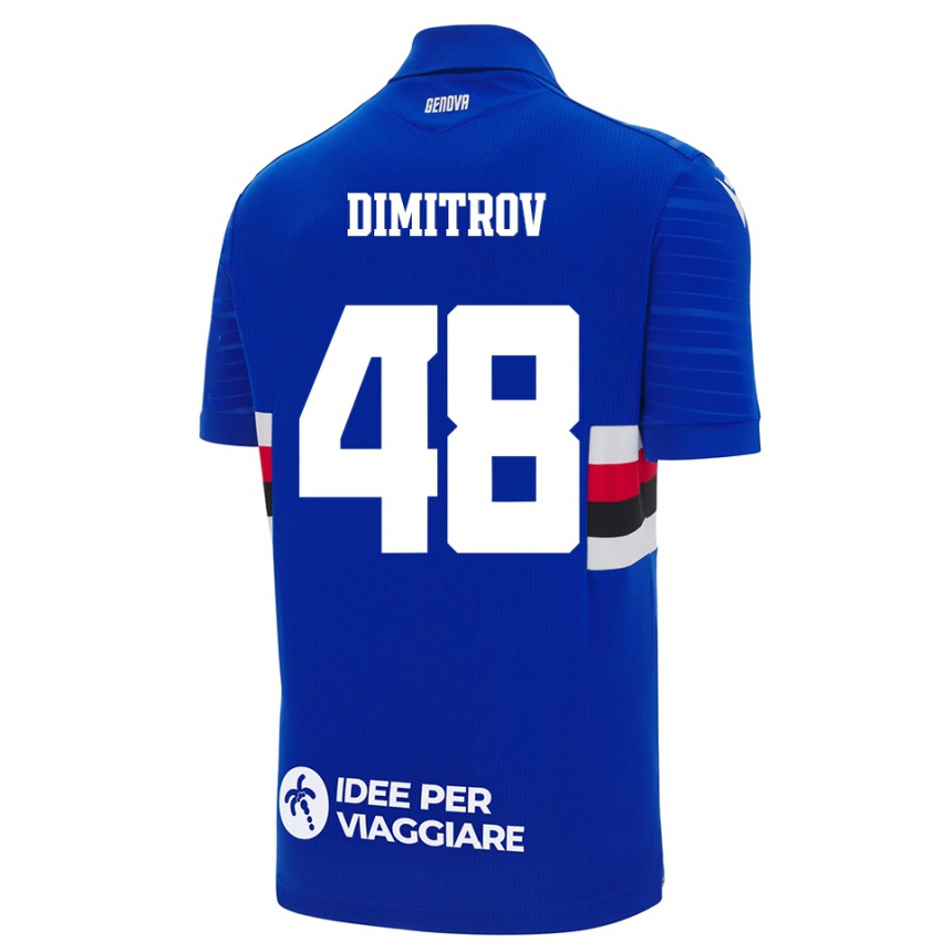 גברים כדורגל Martin Dimitrov #48 כחול לבן ג'רזי ביתית 2025/26