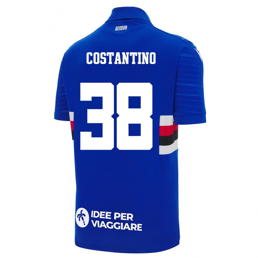 גברים כדורגל Lorenzo Costantino #38 כחול לבן ג'רזי ביתית 2025/26