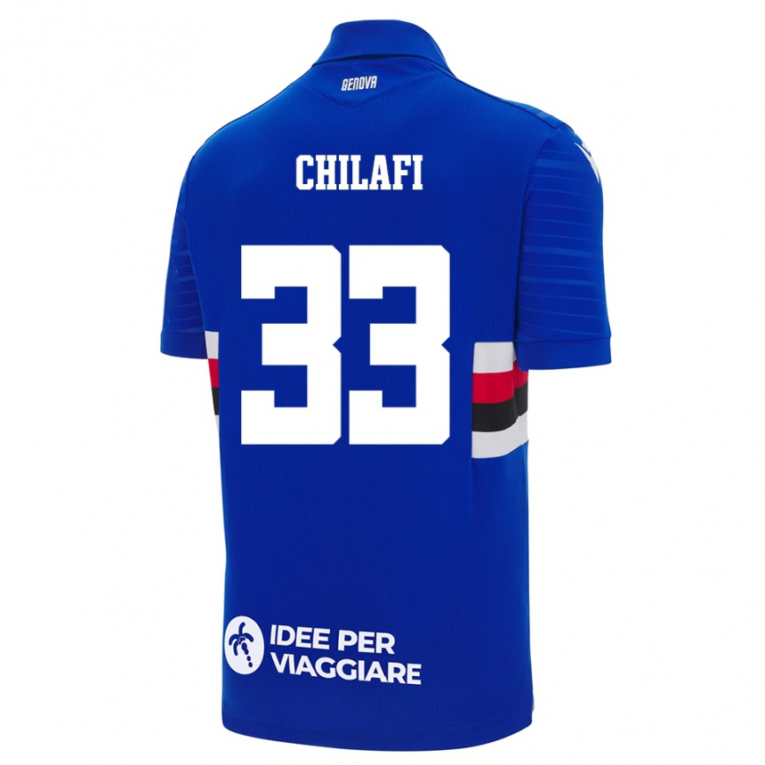 גברים כדורגל Ardijan Chilafi #33 כחול לבן ג'רזי ביתית 2025/26