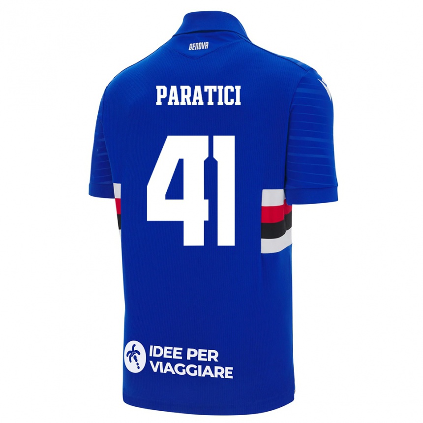 גברים כדורגל Lorenzo Paratici #41 כחול לבן ג'רזי ביתית 2025/26