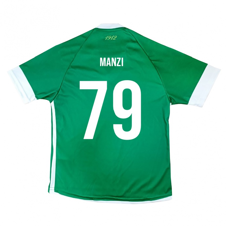 גברים כדורגל קלאודיו מאנצי #79 ירוק לבן ג'רזי ביתית 2025/26
