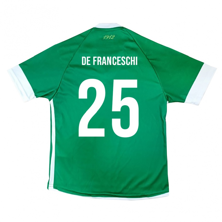 גברים כדורגל אדוארדו די פרנצ׳סקי #25 ירוק לבן ג'רזי ביתית 2025/26