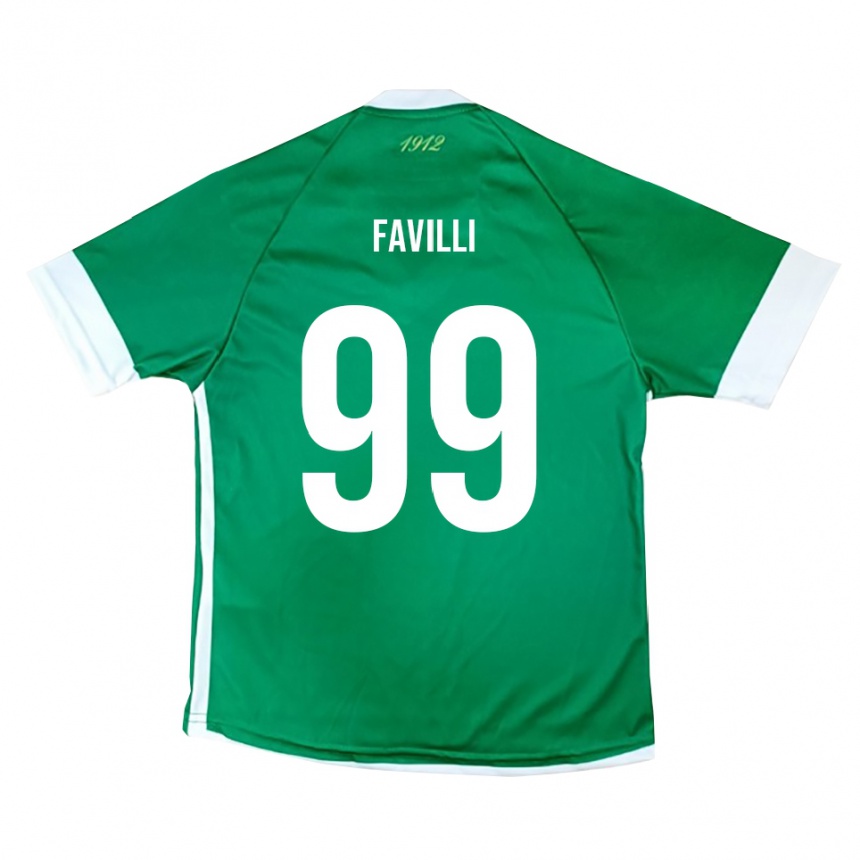 גברים כדורגל אנדראה פאבילי #99 ירוק לבן ג'רזי ביתית 2025/26