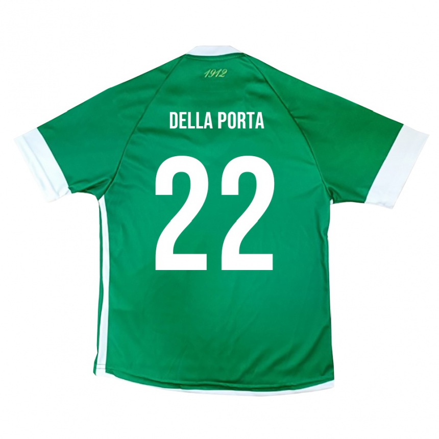 גברים כדורגל סימון דלה פורטה #22 ירוק לבן ג'רזי ביתית 2025/26