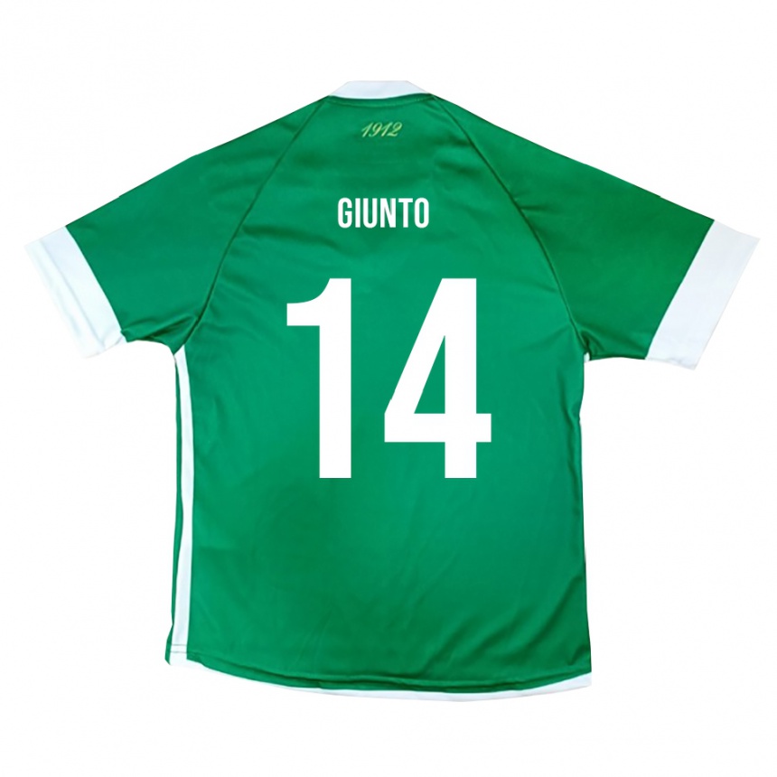 גברים כדורגל Emanuele Giunto #14 ירוק לבן ג'רזי ביתית 2025/26