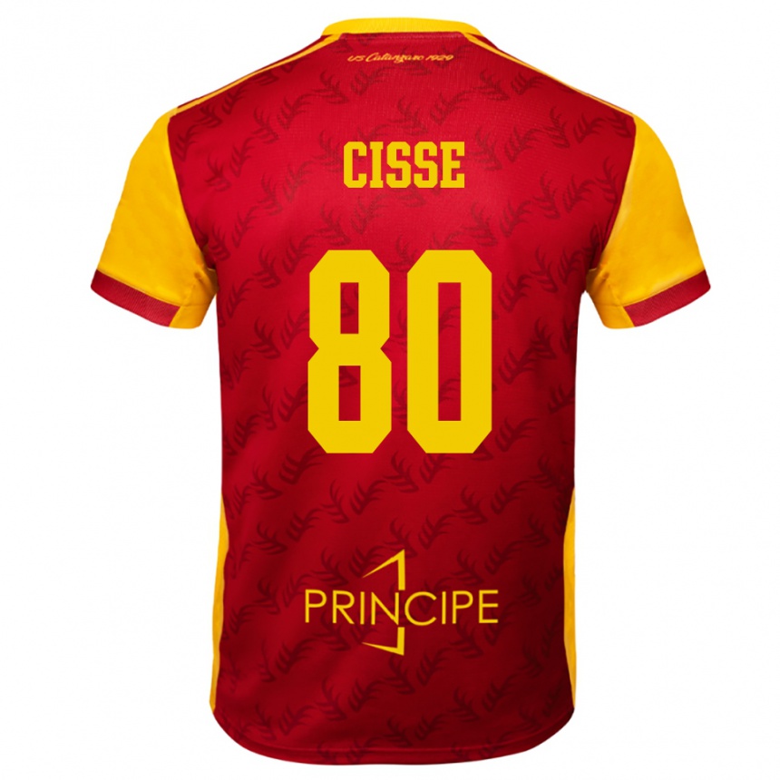 גברים כדורגל אלפאדג'ו סיסה #80 צהוב אדום ג'רזי ביתית 2025/26