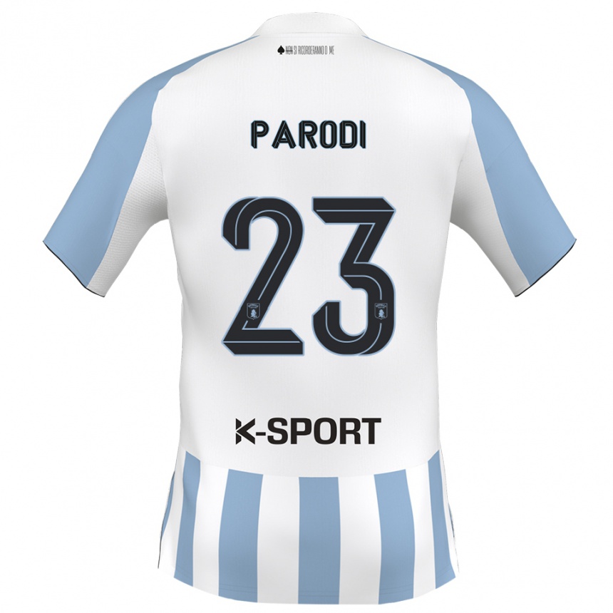 גברים כדורגל לוקה פארודי #23 לבן כחול שמיים ג'רזי ביתית 2025/26