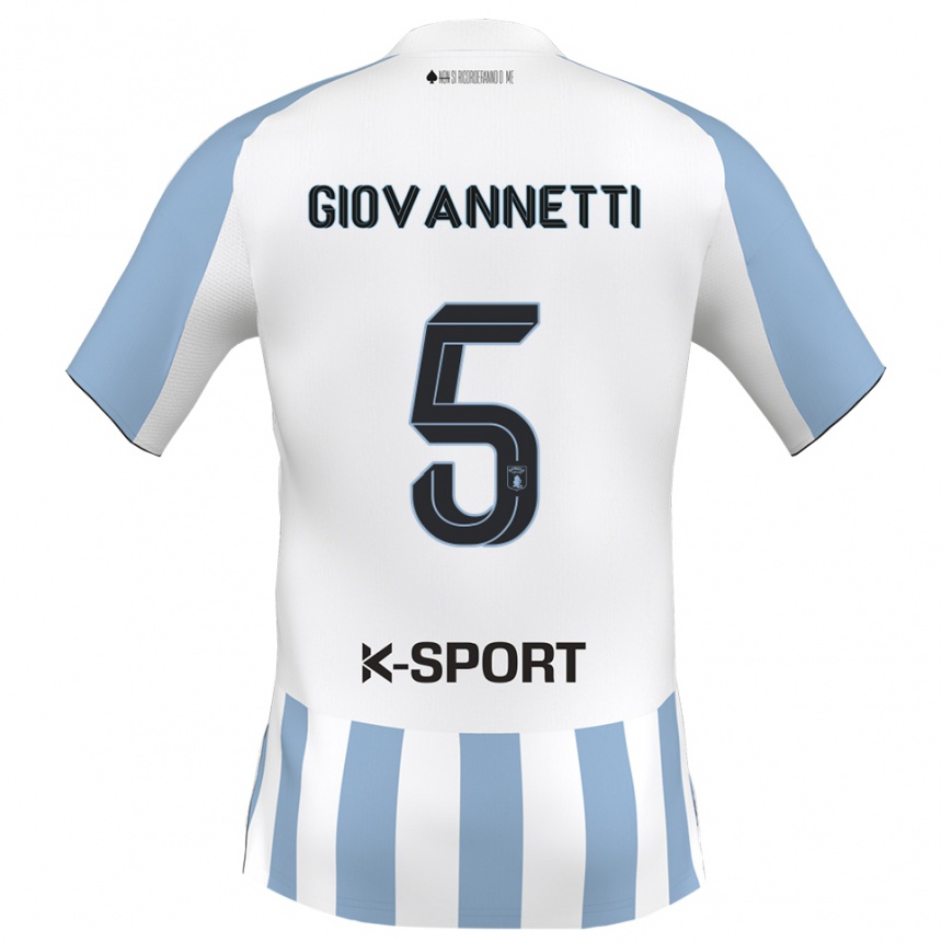 גברים כדורגל אליה ג׳ובנטי #5 לבן כחול שמיים ג'רזי ביתית 2025/26