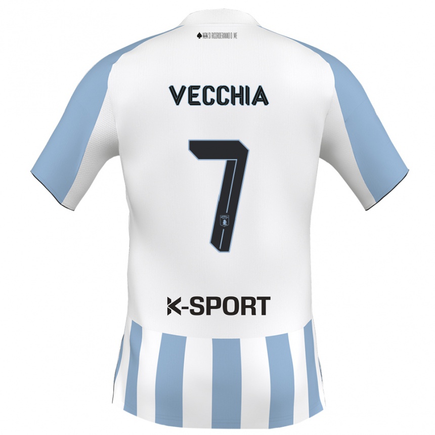 גברים כדורגל מרקו דלה וקיה #7 לבן כחול שמיים ג'רזי ביתית 2025/26