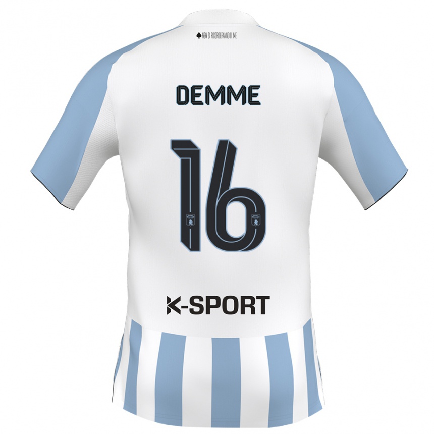 גברים כדורגל Maurizio Demme #16 לבן כחול שמיים ג'רזי ביתית 2025/26