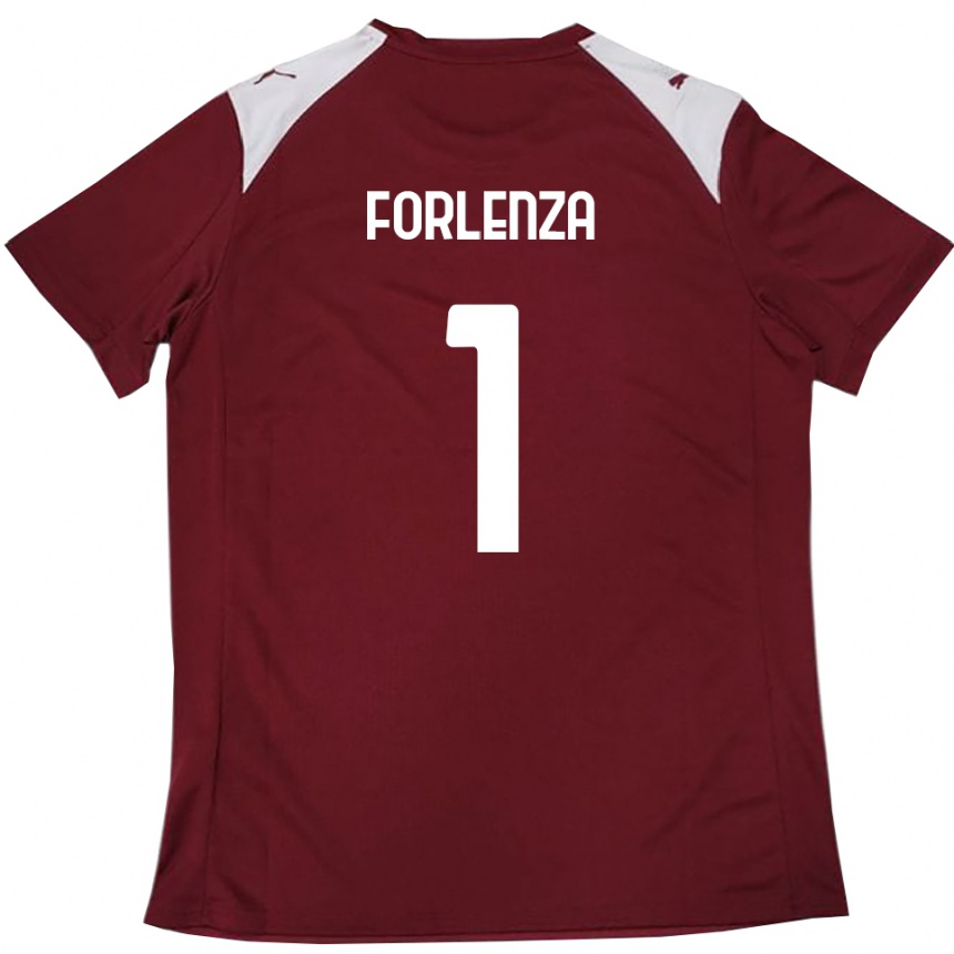 גברים כדורגל Carlo Forlenza #1 בורדו לבן ג'רזי ביתית 2025/26