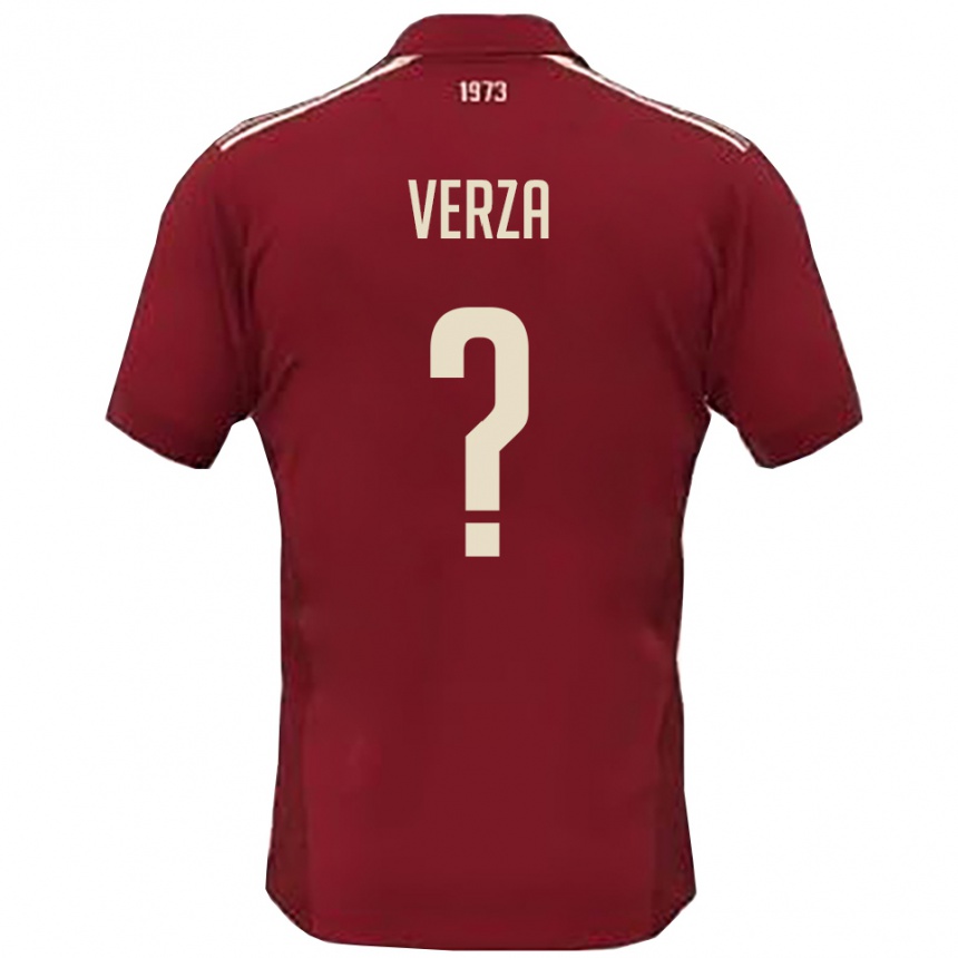 גברים כדורגל Leonardo Verza #0 בורדו לבן ג'רזי ביתית 2025/26