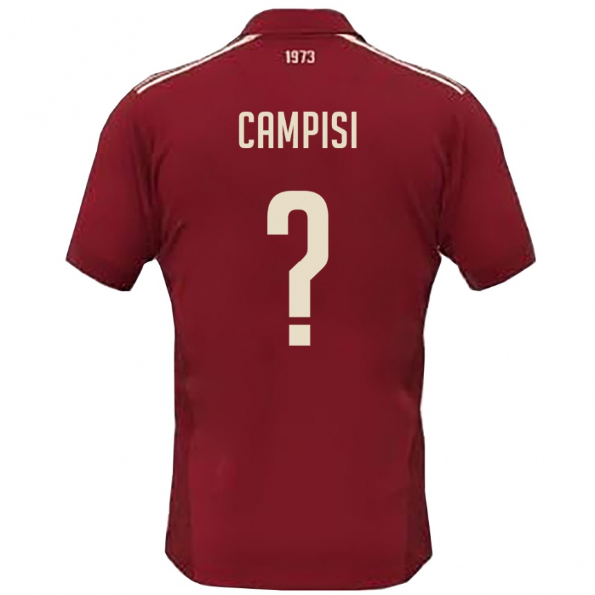 גברים כדורגל Riccardo Campisi #0 בורדו לבן ג'רזי ביתית 2025/26
