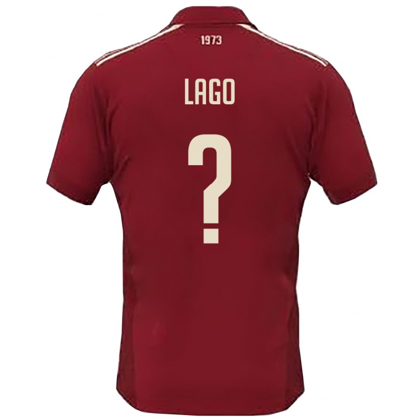 גברים כדורגל Matteo Lago #0 בורדו לבן ג'רזי ביתית 2025/26