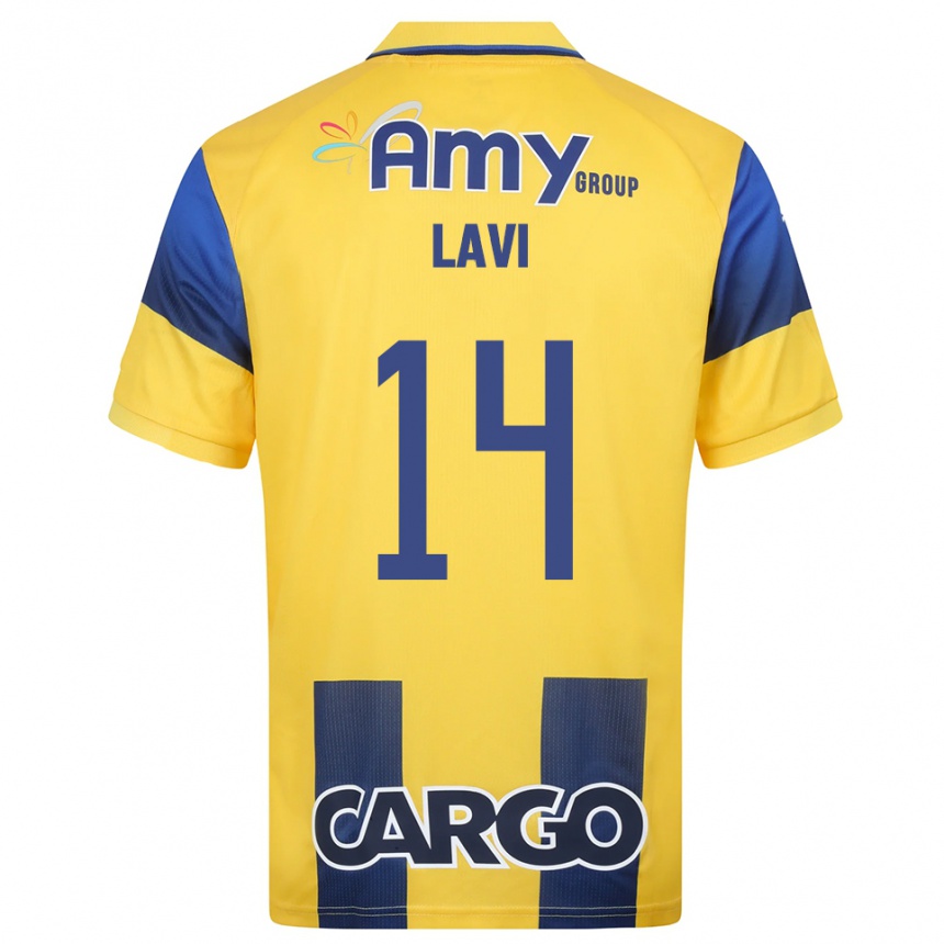 גברים כדורגל סהר ג׳ייקוב לביא #14 צהוב כחול נייבי ג'רזי ביתית 2025/26
