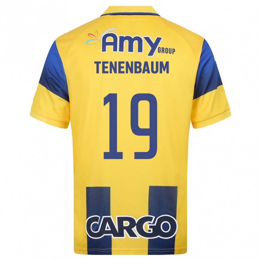 גברים כדורגל דניאל טננבאום #19 צהוב כחול נייבי ג'רזי ביתית 2025/26