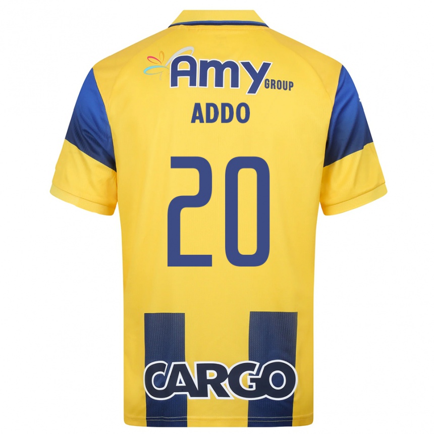 גברים כדורגל הנרי אדו #20 צהוב כחול נייבי ג'רזי ביתית 2025/26