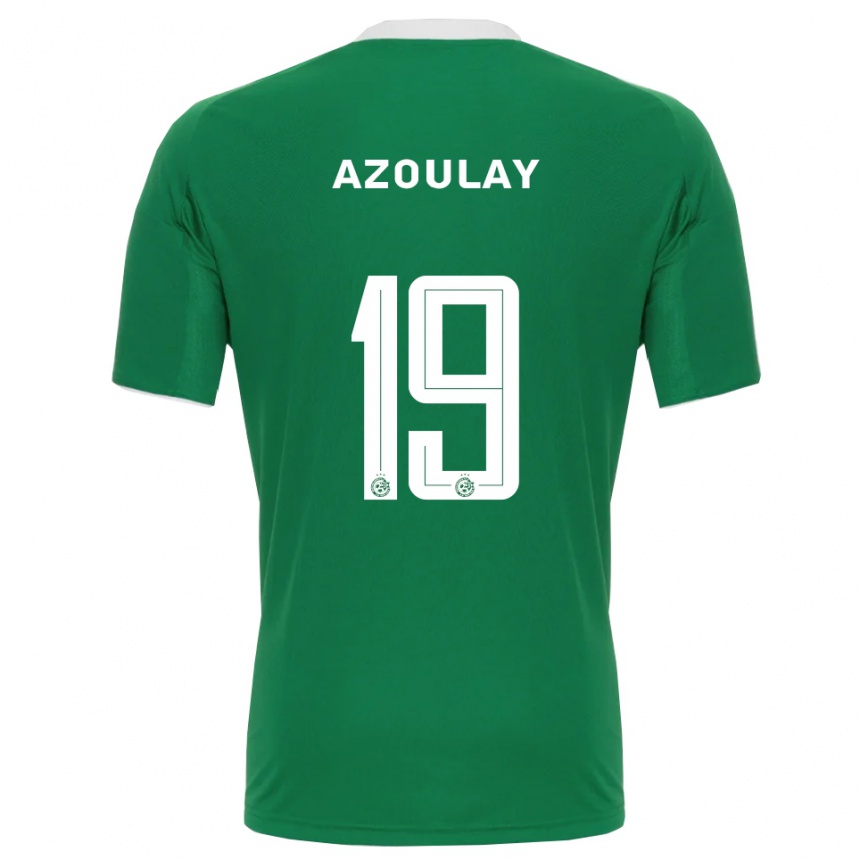 גברים כדורגל איתן אזולאי #19 ירוק לבן ג'רזי ביתית 2025/26