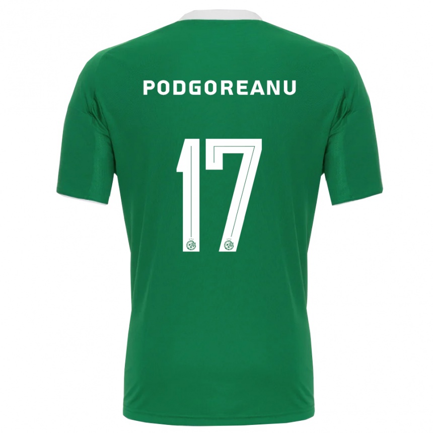 גברים כדורגל סוף פודגוראנו #17 ירוק לבן ג'רזי ביתית 2025/26
