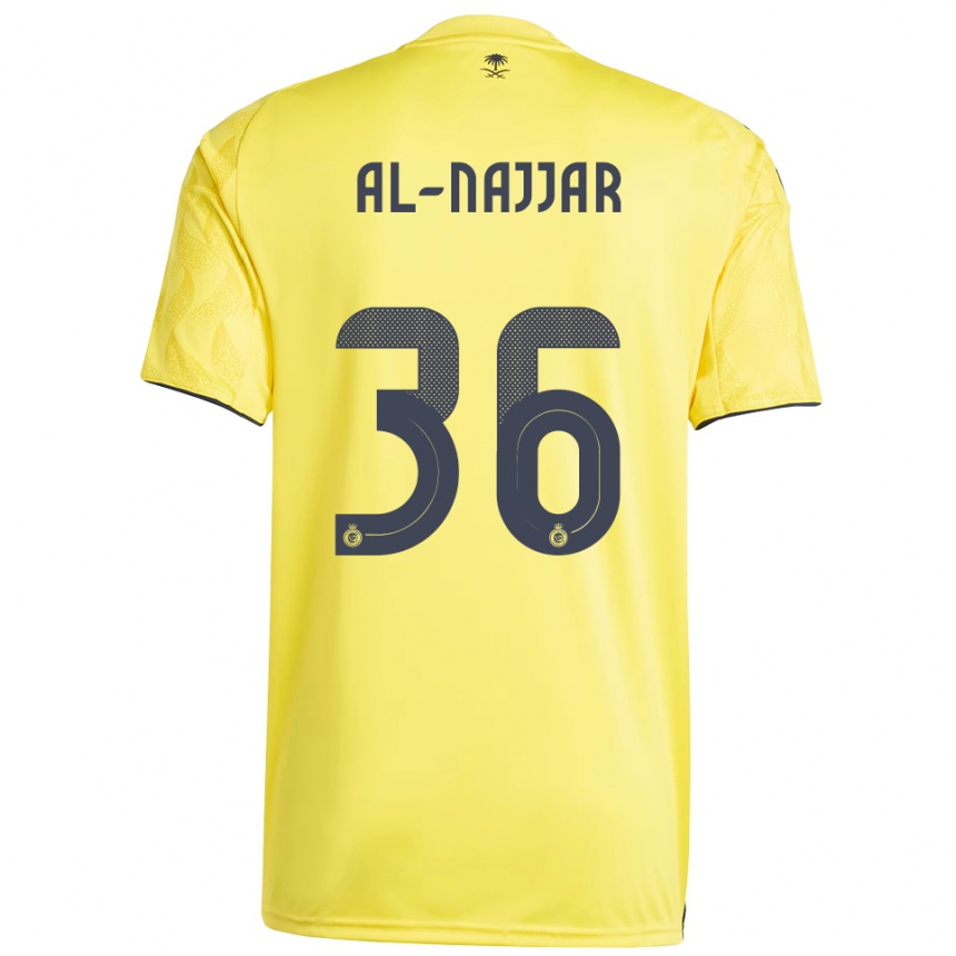 גברים כדורגל רחד אל-נג׳אר #36 צהוב שחור ג'רזי ביתית 2025/26