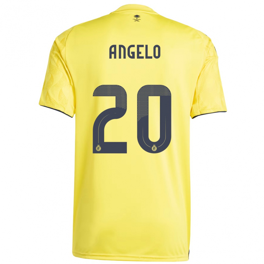 גברים כדורגל אנז'לו גבריאל #20 צהוב שחור ג'רזי ביתית 2025/26