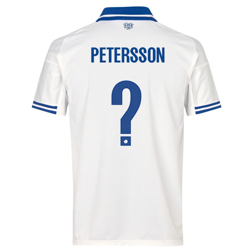 גברים כדורגל Oliver Petersson #0 לבן כחול ג'רזי ביתית 2025/26