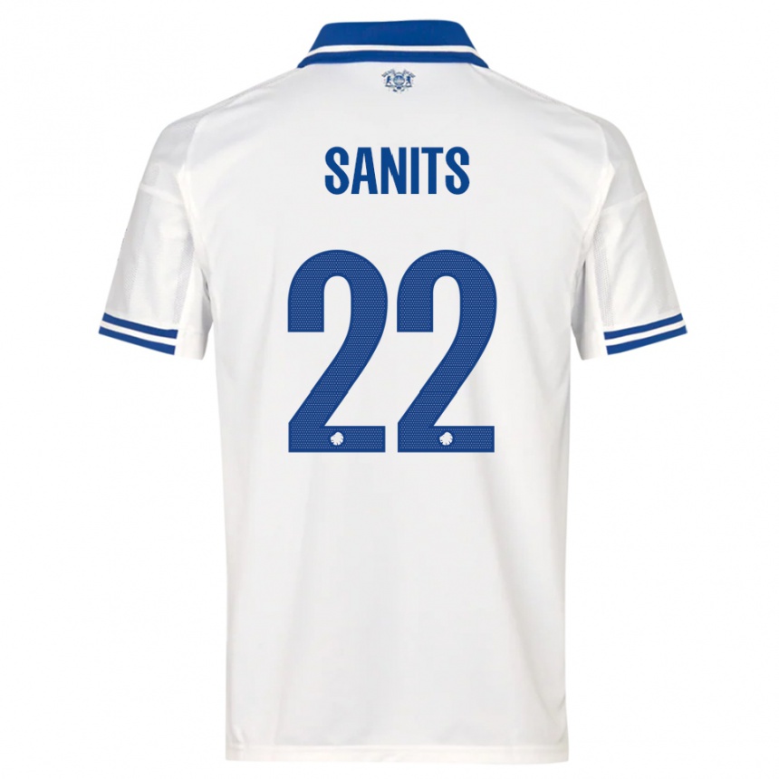 גברים כדורגל Dimitri Sanits #22 לבן כחול ג'רזי ביתית 2025/26 גברים כדורגל Dimitri Sanits #22 לבן כחול ג'רזי ביתית 2025/26