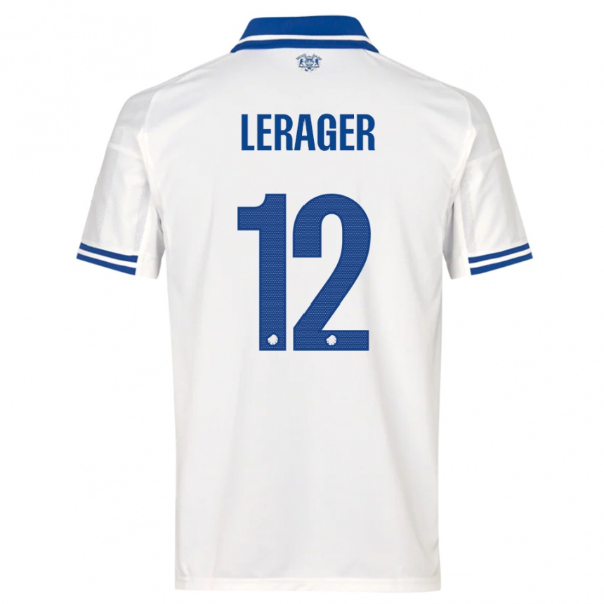 גברים כדורגל לוקאס לראגר #12 לבן כחול ג'רזי ביתית 2025/26