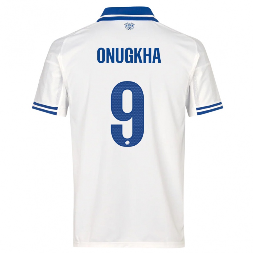 גברים כדורגל גרמן אונוגקה #9 לבן כחול ג'רזי ביתית 2025/26