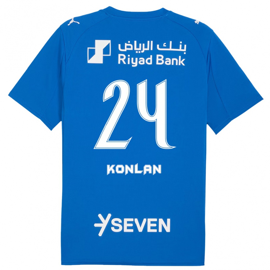 גברים כדורגל Cynthia Konlan #24 כחול לבן ג'רזי ביתית 2025/26