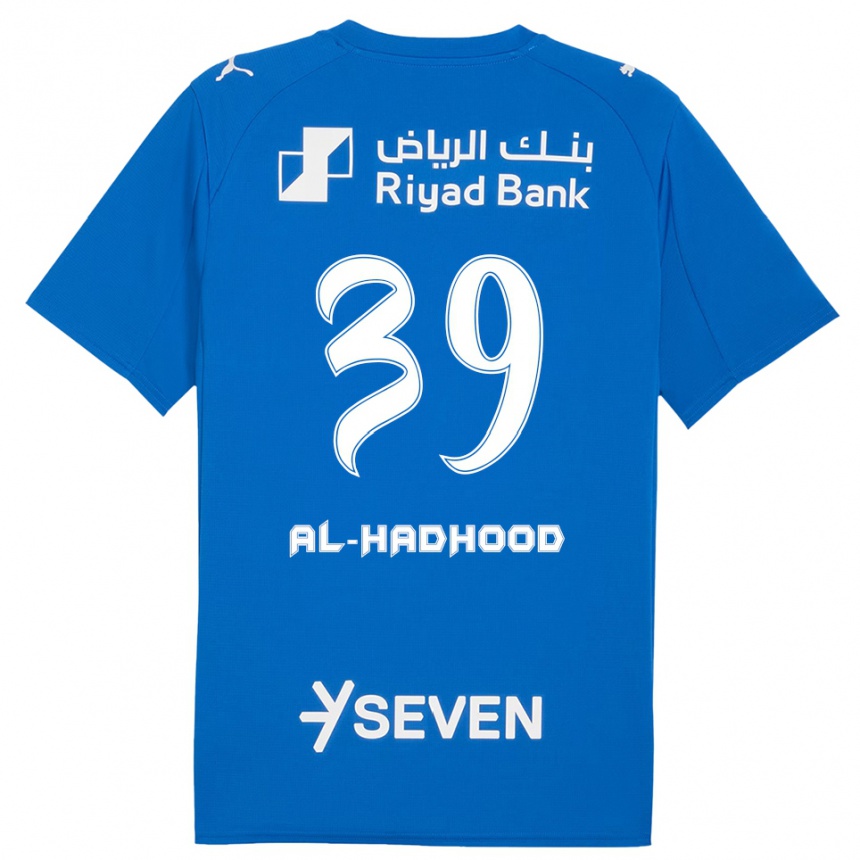 גברים כדורגל Abdulaziz Al-Hadhood #39 כחול לבן ג'רזי ביתית 2025/26