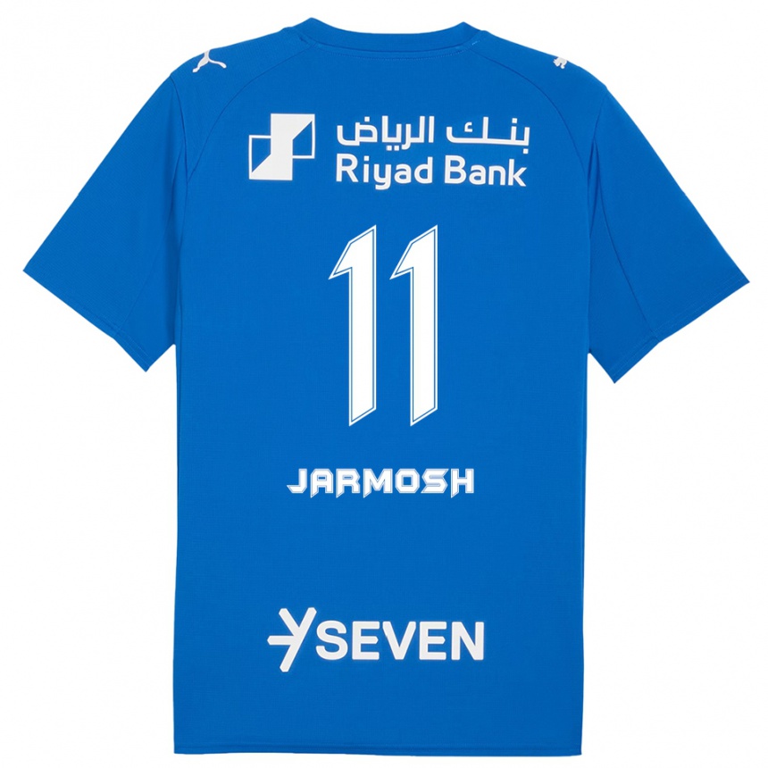 גברים כדורגל Abdulaziz Jarmosh #11 כחול לבן ג'רזי ביתית 2025/26