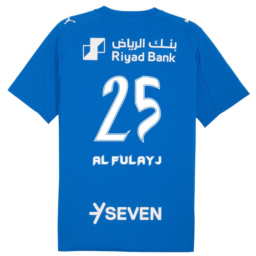 גברים כדורגל Alhanouf Al Fulayj #25 כחול לבן ג'רזי ביתית 2025/26