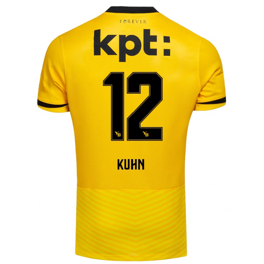 גברים כדורגל אתנה קואהן #12 צהוב שחור ג'רזי ביתית 2025/26
