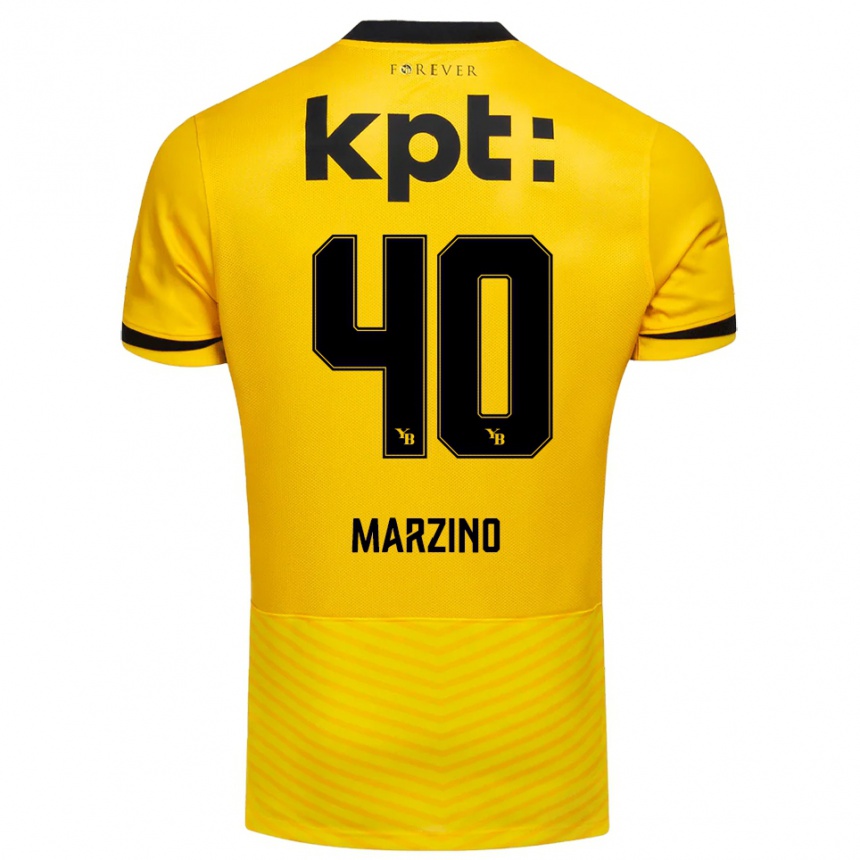 גברים כדורגל דריו מרזינו #40 צהוב שחור ג'רזי ביתית 2025/26