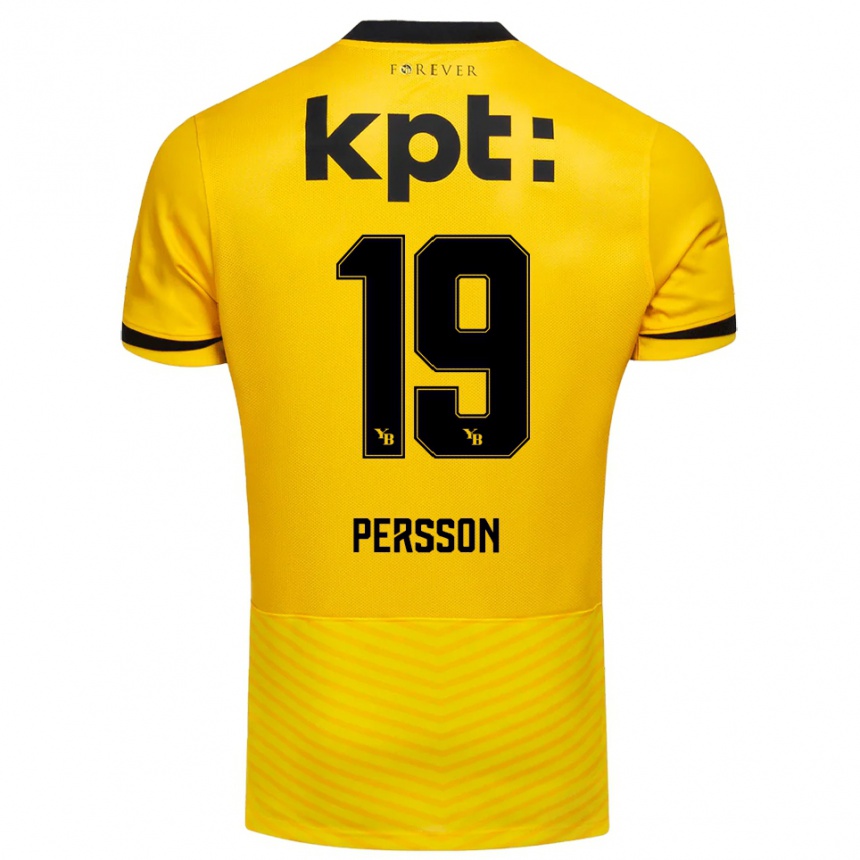 גברים כדורגל נואה פרסון #19 צהוב שחור ג'רזי ביתית 2025/26