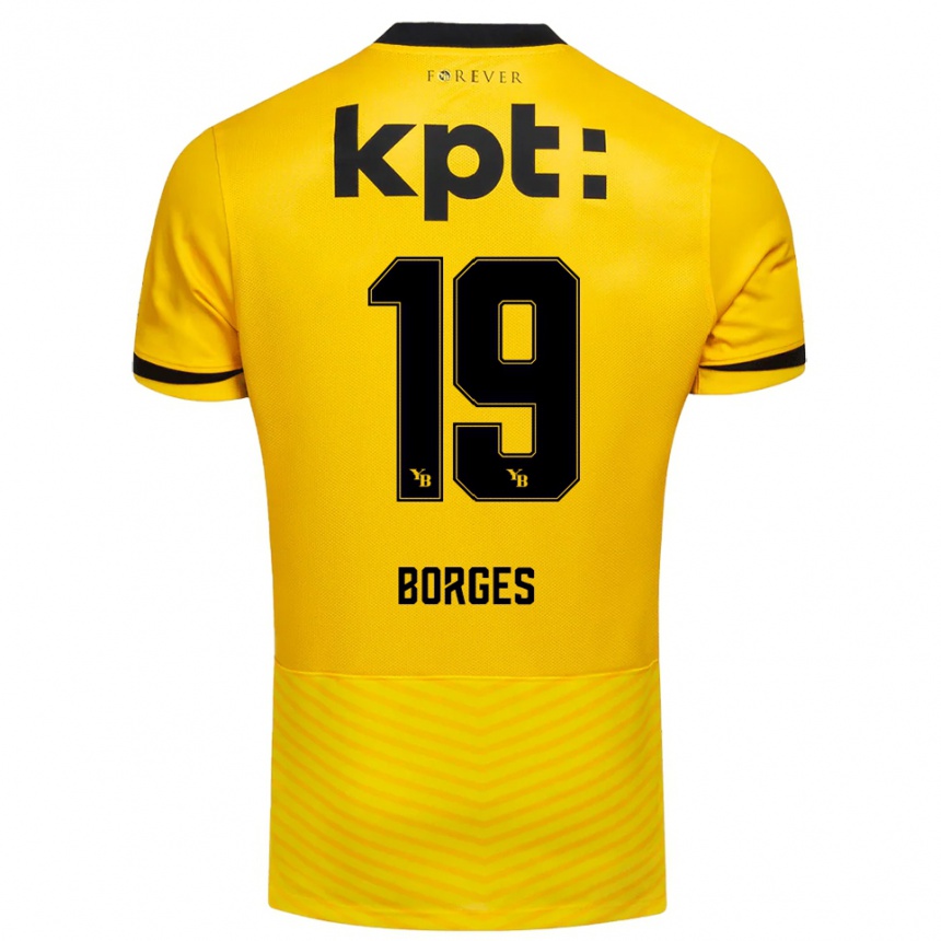 גברים כדורגל David Borges #19 צהוב שחור ג'רזי ביתית 2025/26