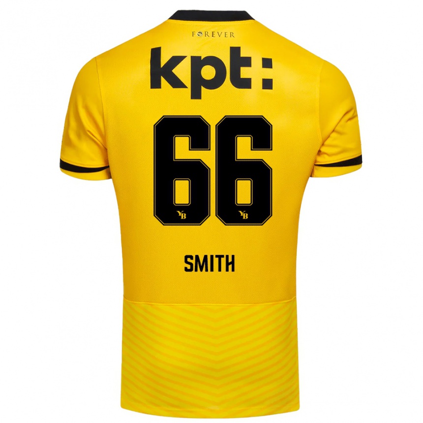 גברים כדורגל רודרי סמית׳ #66 צהוב שחור ג'רזי ביתית 2025/26