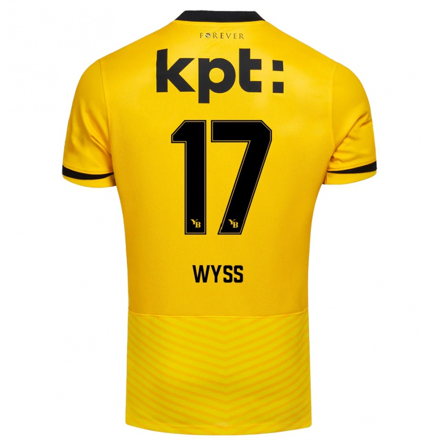 גברים כדורגל Ryan Wyss #17 צהוב שחור ג'רזי ביתית 2025/26
