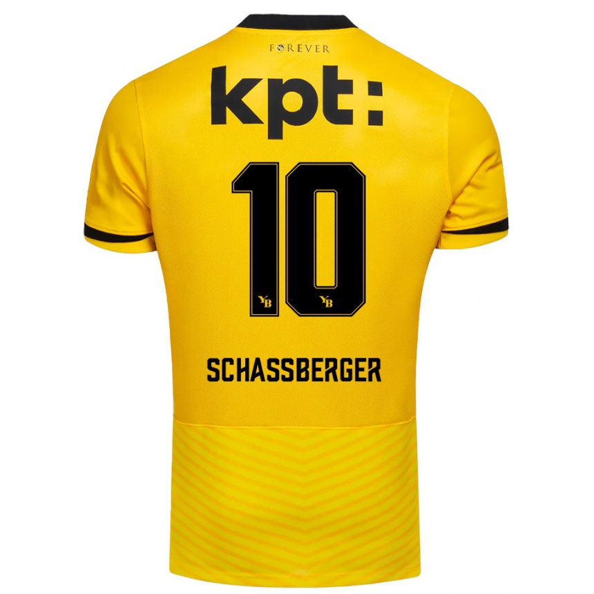 גברים כדורגל יוליה שסברגר #10 צהוב שחור ג'רזי ביתית 2025/26