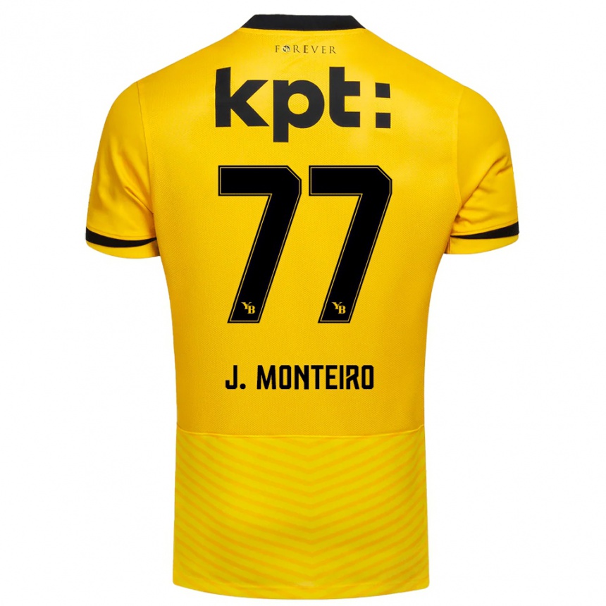 גברים כדורגל ג׳ואל מונטיירו #77 צהוב שחור ג'רזי ביתית 2025/26
