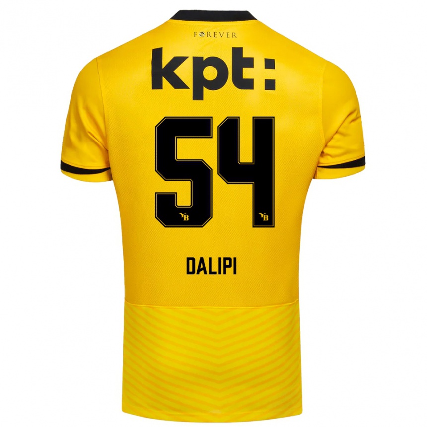 גברים כדורגל לוטפי דליפי #54 צהוב שחור ג'רזי ביתית 2025/26