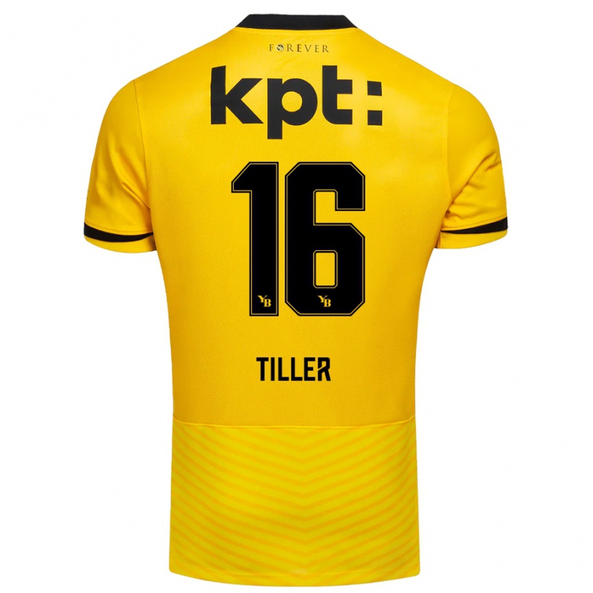 גברים כדורגל Nicole Tiller #16 צהוב שחור ג'רזי ביתית 2025/26