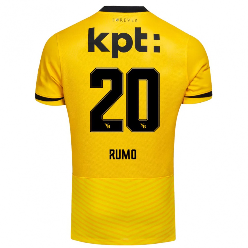 גברים כדורגל Loïc Rumo #20 צהוב שחור ג'רזי ביתית 2025/26