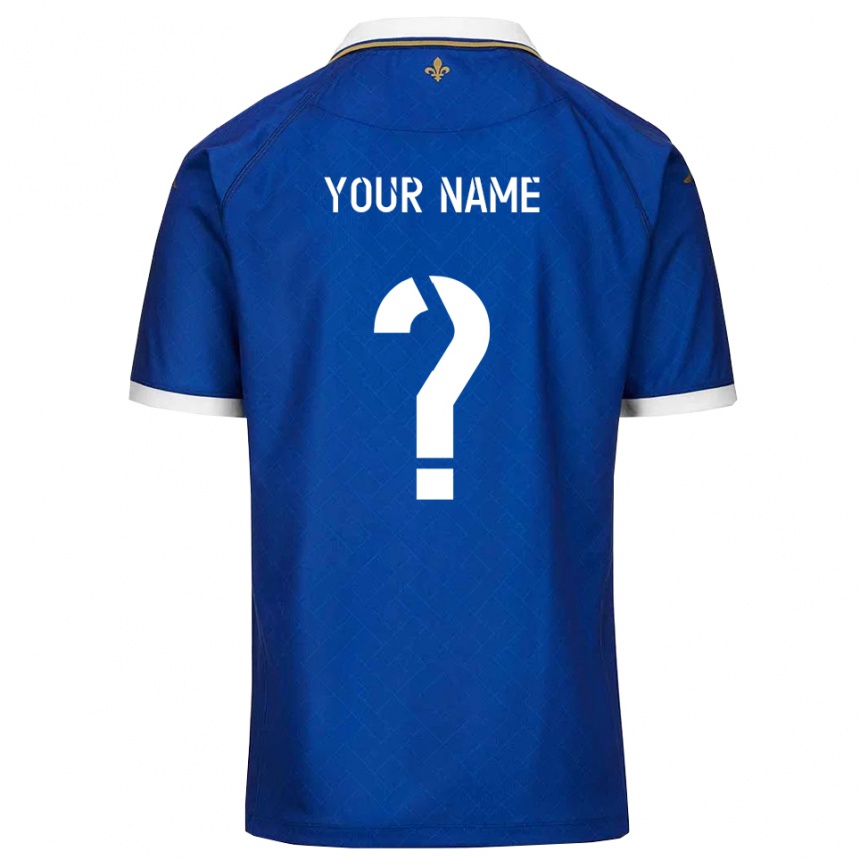 גברים כדורגל השם שלך #0 כחול זהב ג'רזי ביתית 2025/26