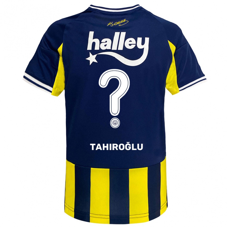 גברים כדורגל Hasip Tahiroğlu #0 צהוב כחול נייבי לבן ג'רזי ביתית 2025/26