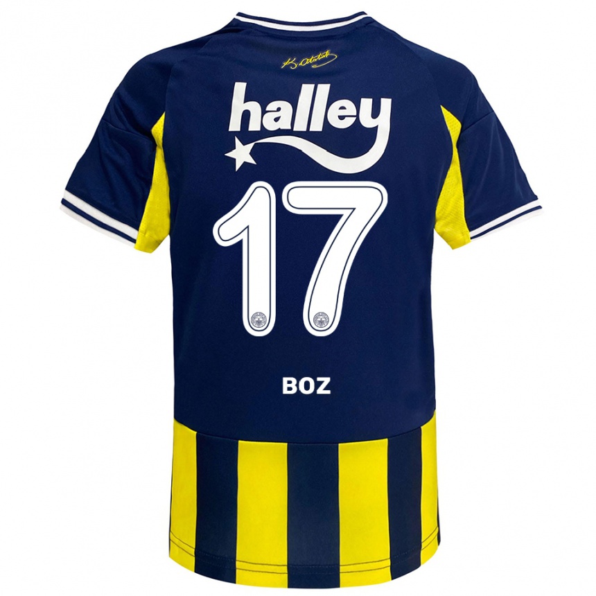 גברים כדורגל Yasir Boz #17 צהוב כחול נייבי לבן ג'רזי ביתית 2025/26