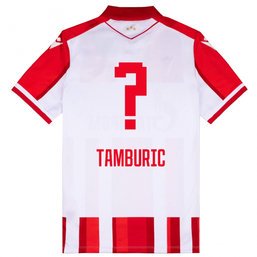 גברים כדורגל Vukasin Tamburic #0 אדום לבן ג'רזי ביתית 2025/26